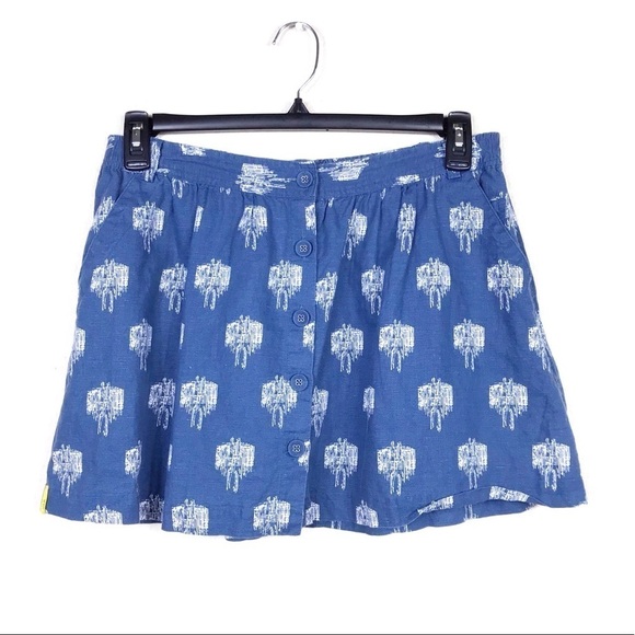 Lole Linen Organic Cotton Button Front Mini Skirt - Picture 1 of 5